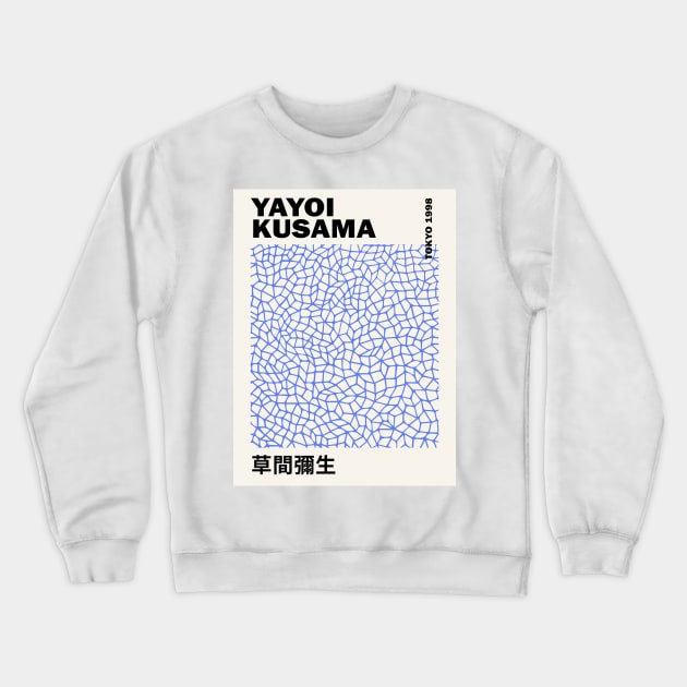 Yayoi Kusama Blue Lines Art Exhibition Poster, Men, Women, Canvas, Print, Tshirt Crewneck Sweatshirt by VanillaArt